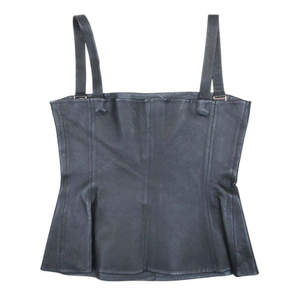 Dior Sheepskin Bustier 2-Way Sleeveless Bare Top Lambskin Black 36 — view 2