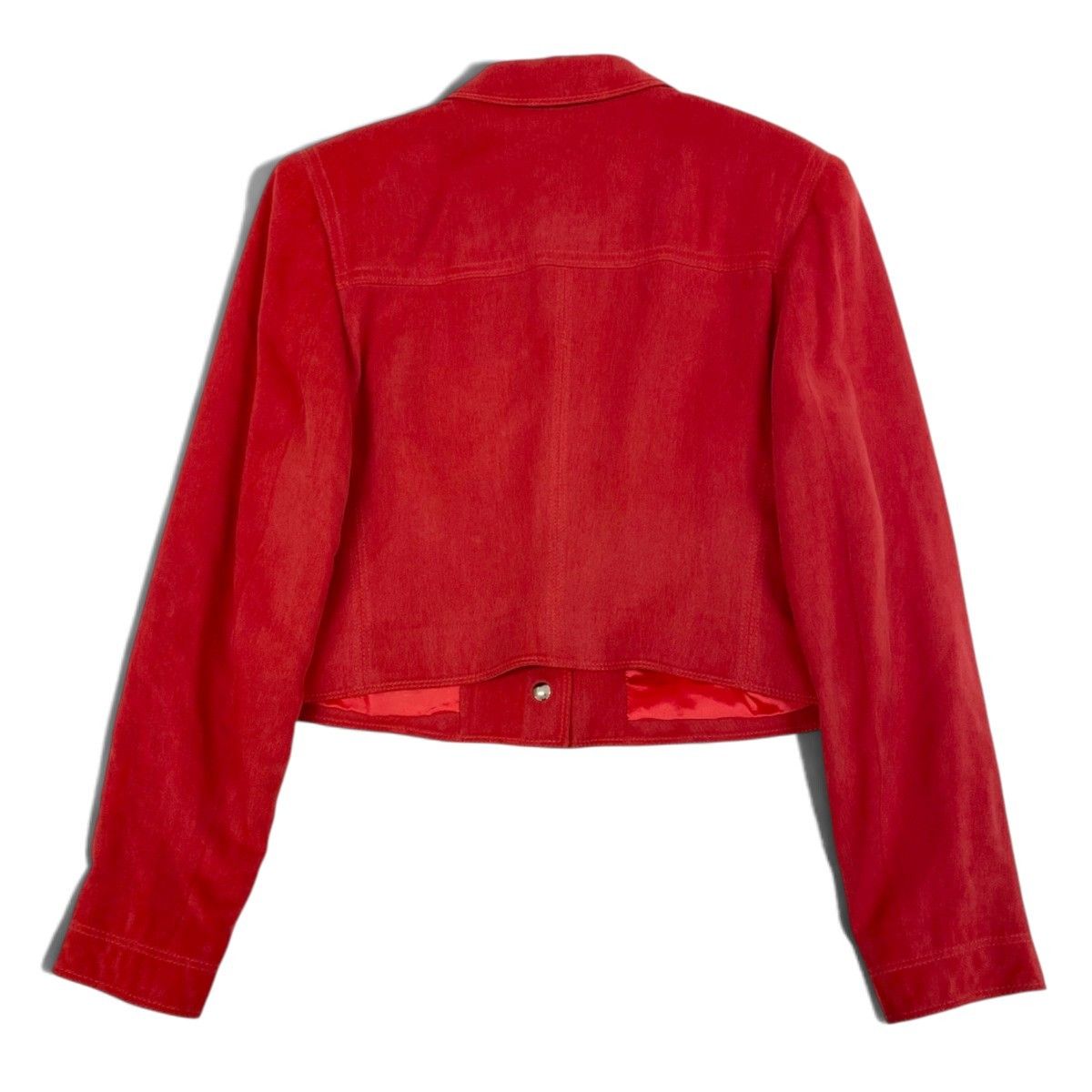 Versace Gianni Vintage Jacket Medusa Button Red Silk — view 3
