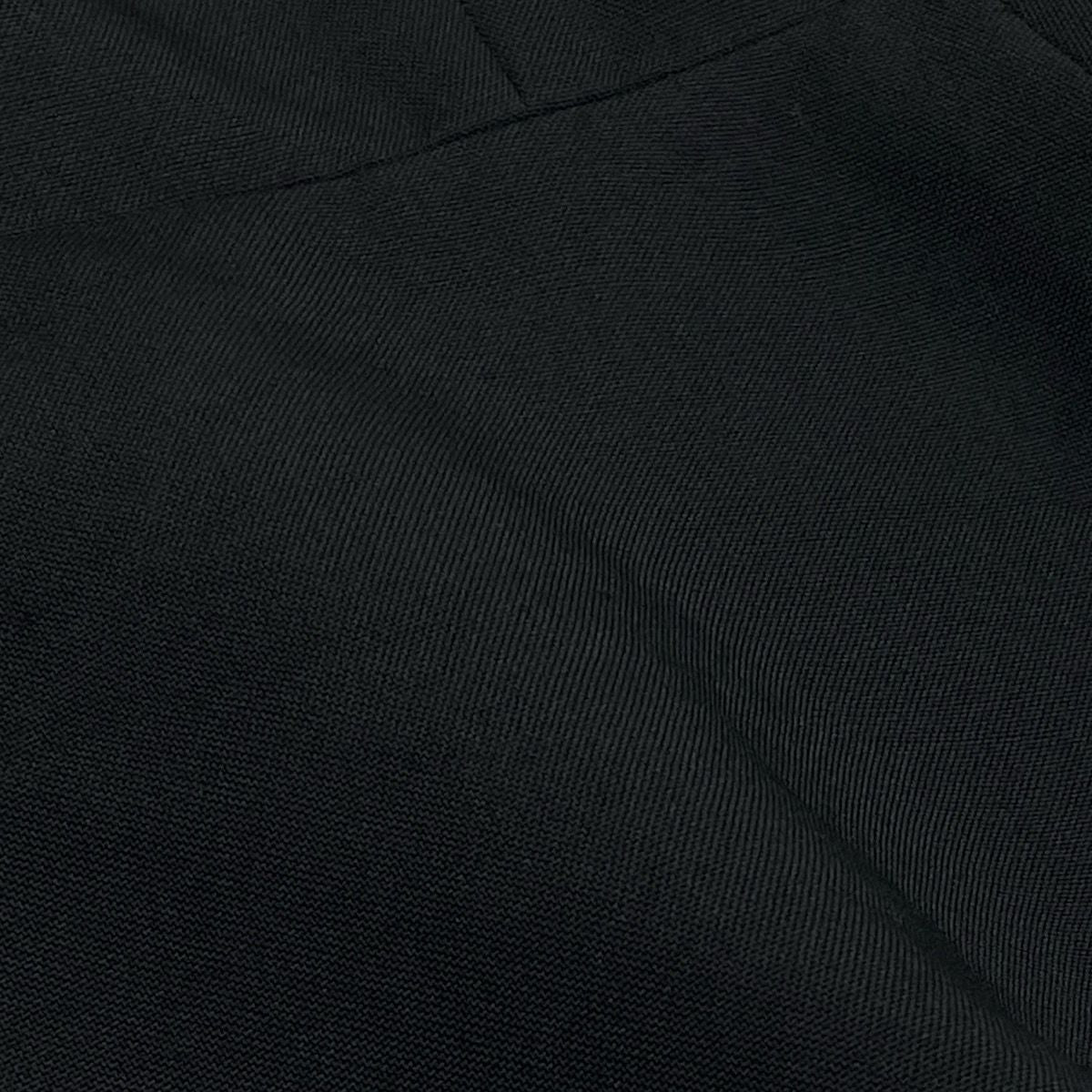 Saint Laurent Collarless Jacket Black Silk — view 6
