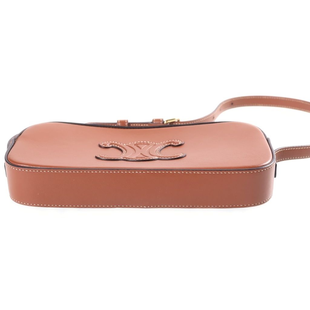 Celine Cuir Triomphe Camera Bag Leather Brown — view 4