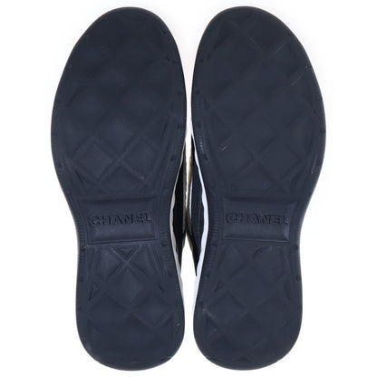 Chanel CC Logo Fabric Low-Top Sneakers White — view 5