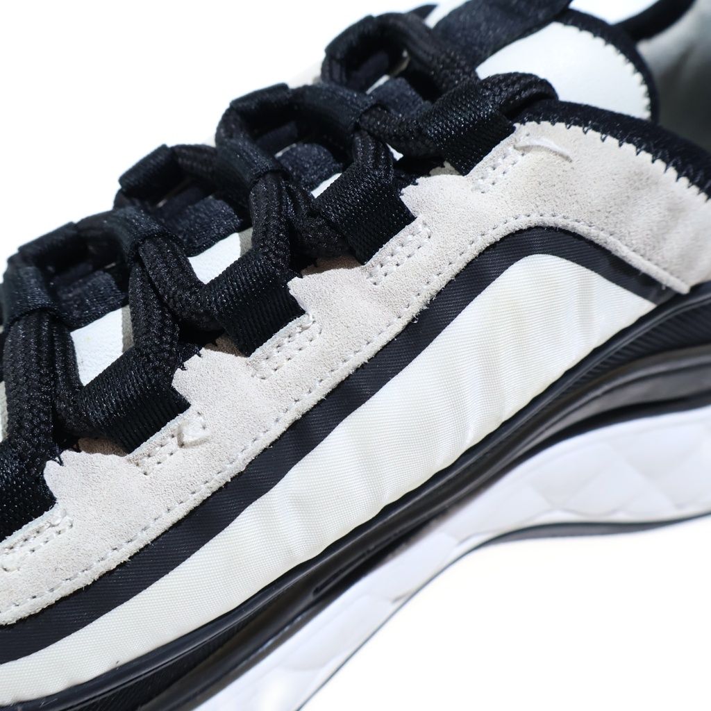 Chanel CC Logo Fabric Low-Top Sneakers White — view 6