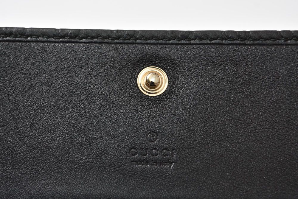 Gucci Card Case Coin Purse Mini Wallet Micro Guccissima Leather Black — view 8