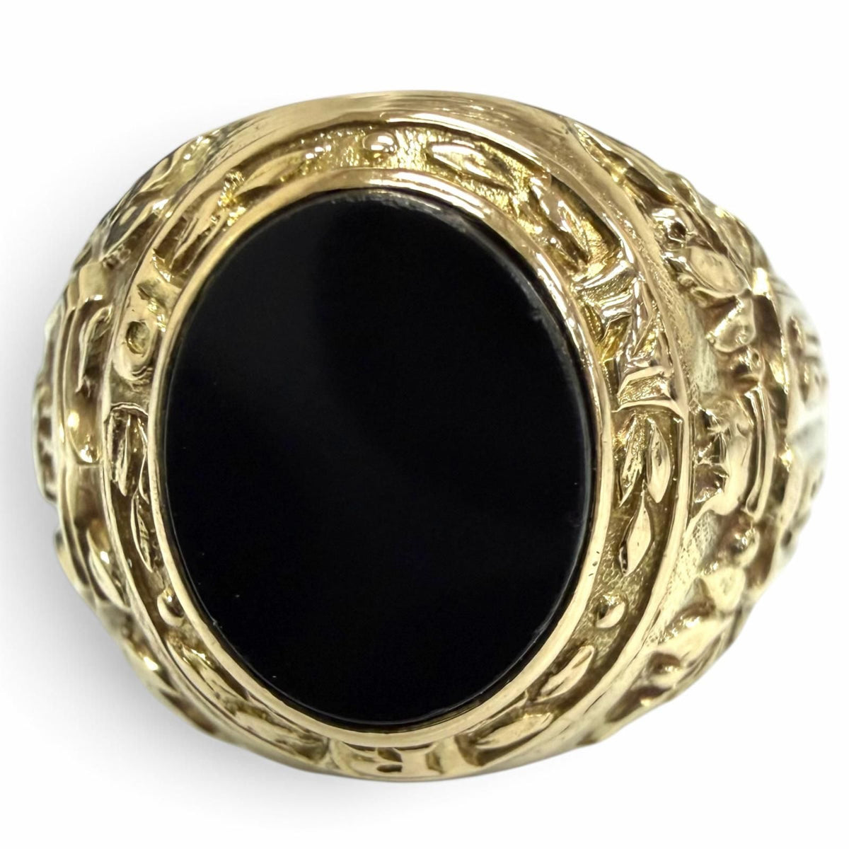 Tiffany & Co Vintage 14k Onyx University of New Rochelle Ring Gold JP — view 5