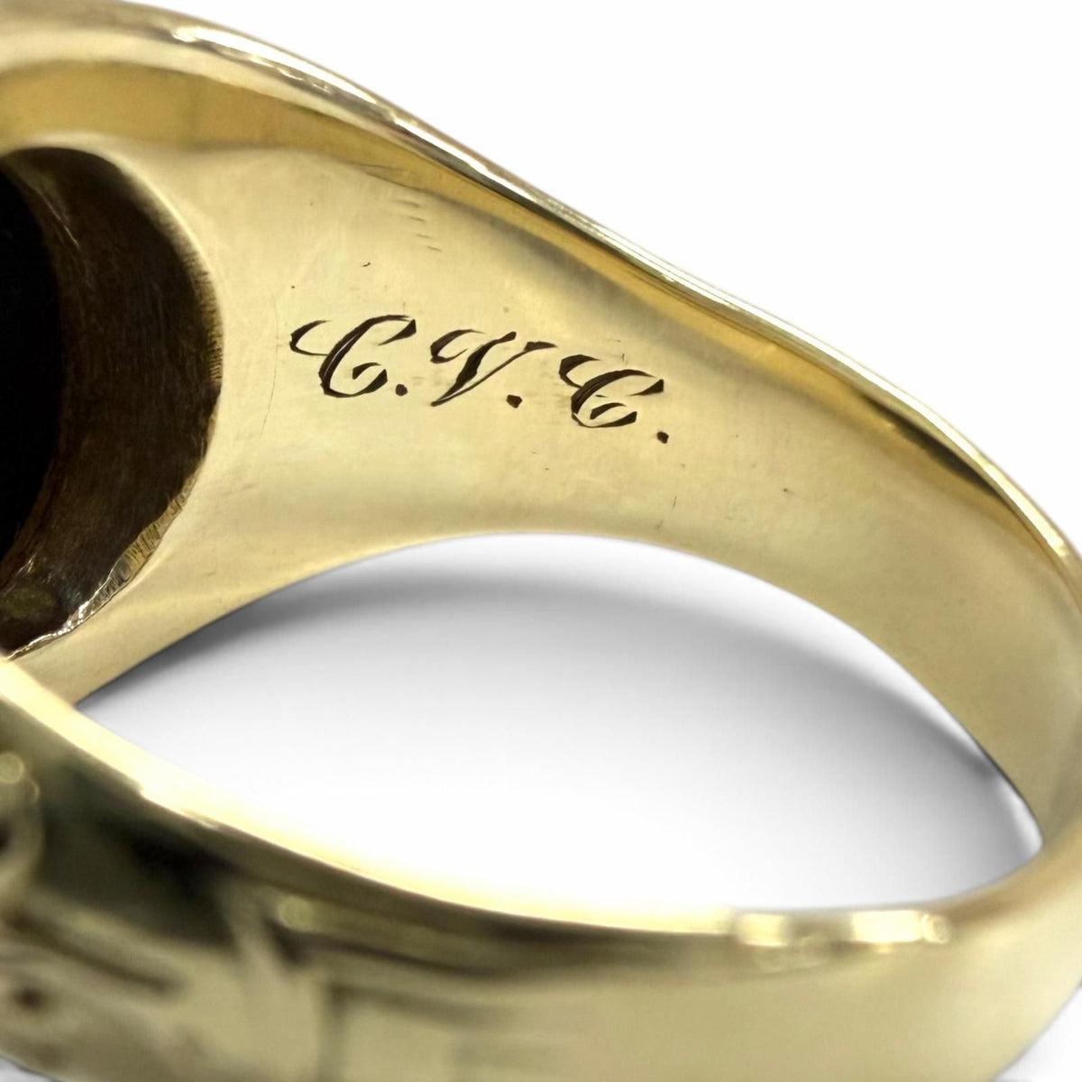 Tiffany & Co Vintage 14k Onyx University of New Rochelle Ring Gold JP — view 7