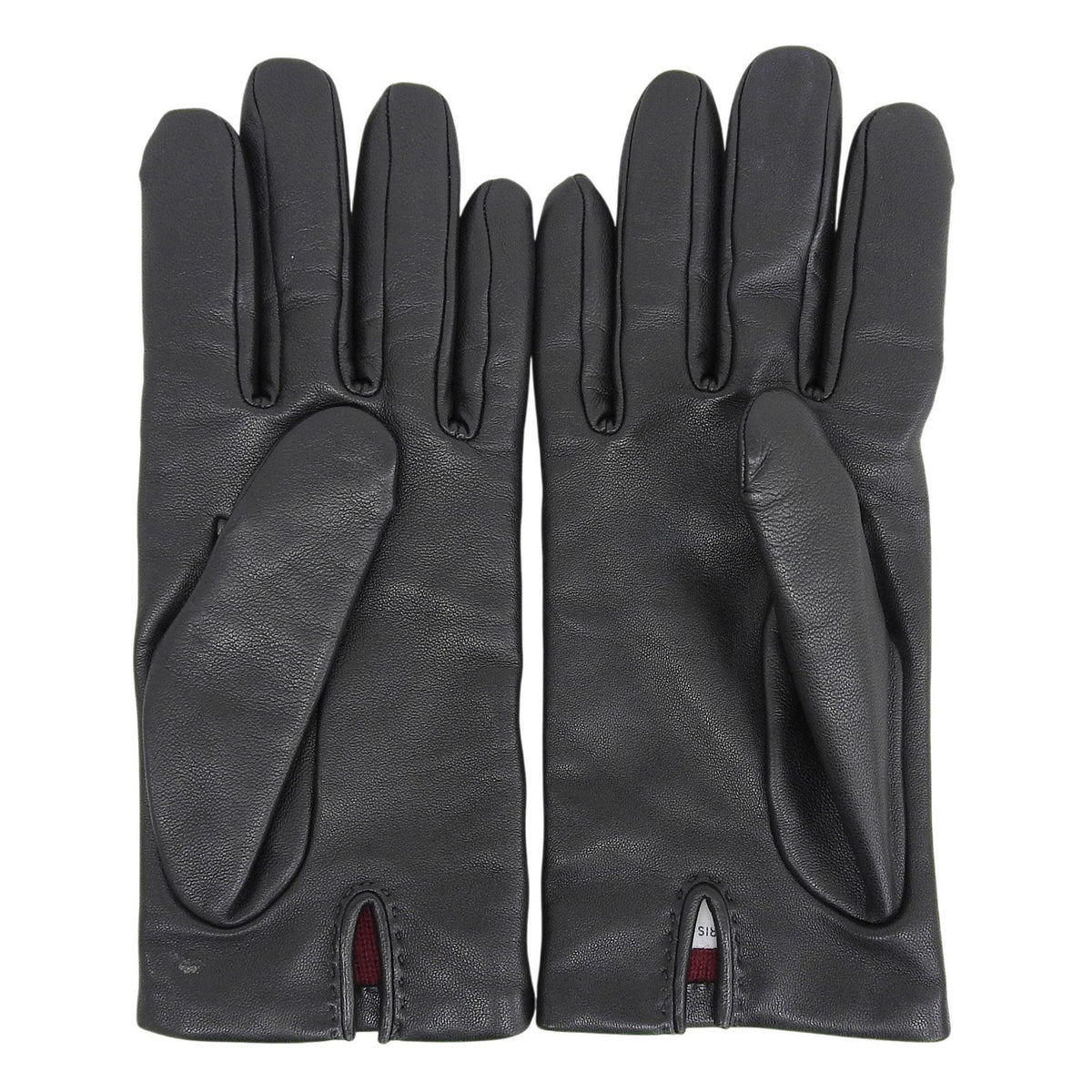 Hermes Jump Lambskin Cashmere 100% Sellier Buttons Horse Show Gloves Black 7.5 — view 4