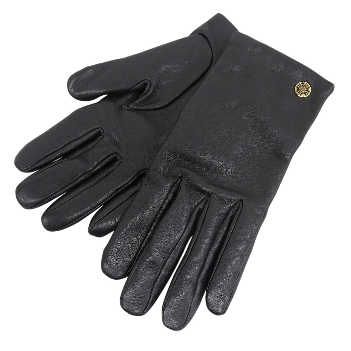 Hermes Jump Lambskin Cashmere 100% Sellier Buttons Horse Show Gloves Black 7.5