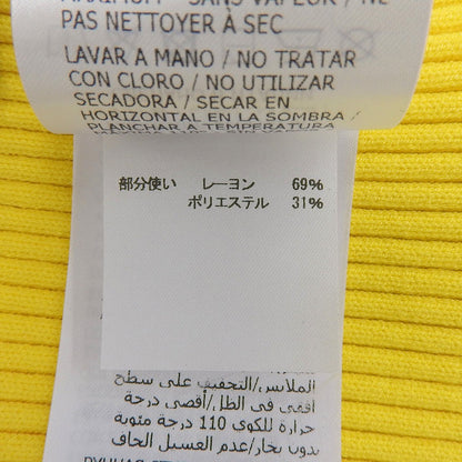 Gucci Web Stripe Cropped Length V-neck Short Sleeve Knit Yellow Blue Red XS — view 6