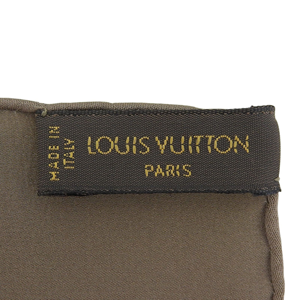 Louis Vuitton Carre Monaco Monogram Silk 100% Scarf Khaki — view 8