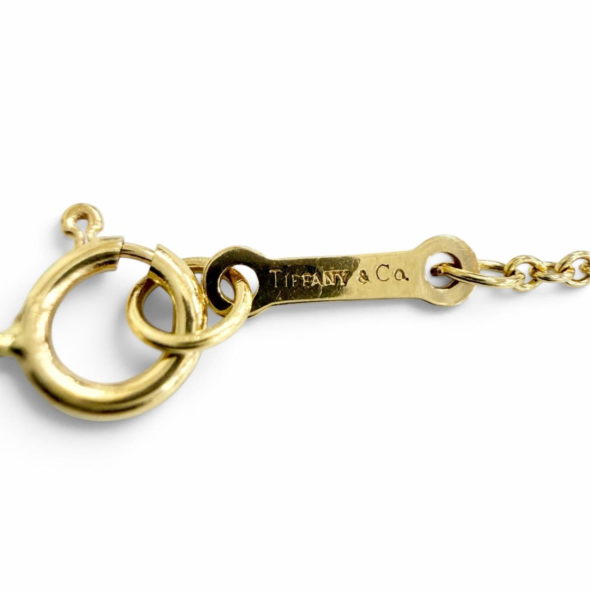 Tiffany & Co Teardrop Mini Pave Necklace Diamond 750 Yellow Gold — view 8