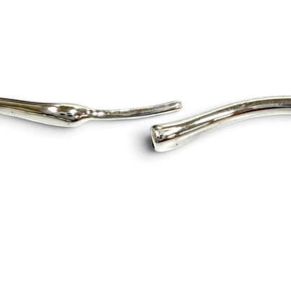 Tiffany & Co Elsa Peretti Open Heart Hoop Earrings Medium 925 Silver — view 5