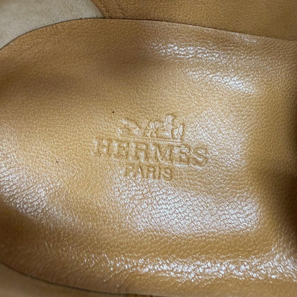 Hermes Leather Silver Constance H Logo Loafers Moccasins Navy — view 8