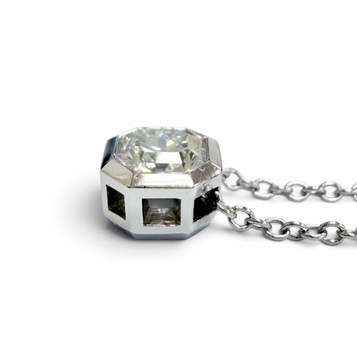 Tiffany & Co Lucida Diamond Necklace Frame Included Platinum — view 6