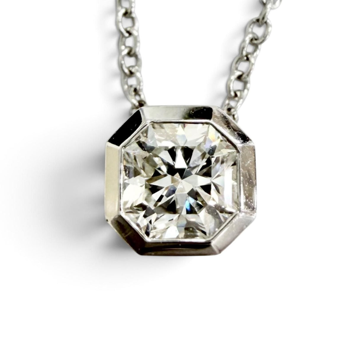 Tiffany & Co Lucida Diamond Necklace Frame Included Platinum