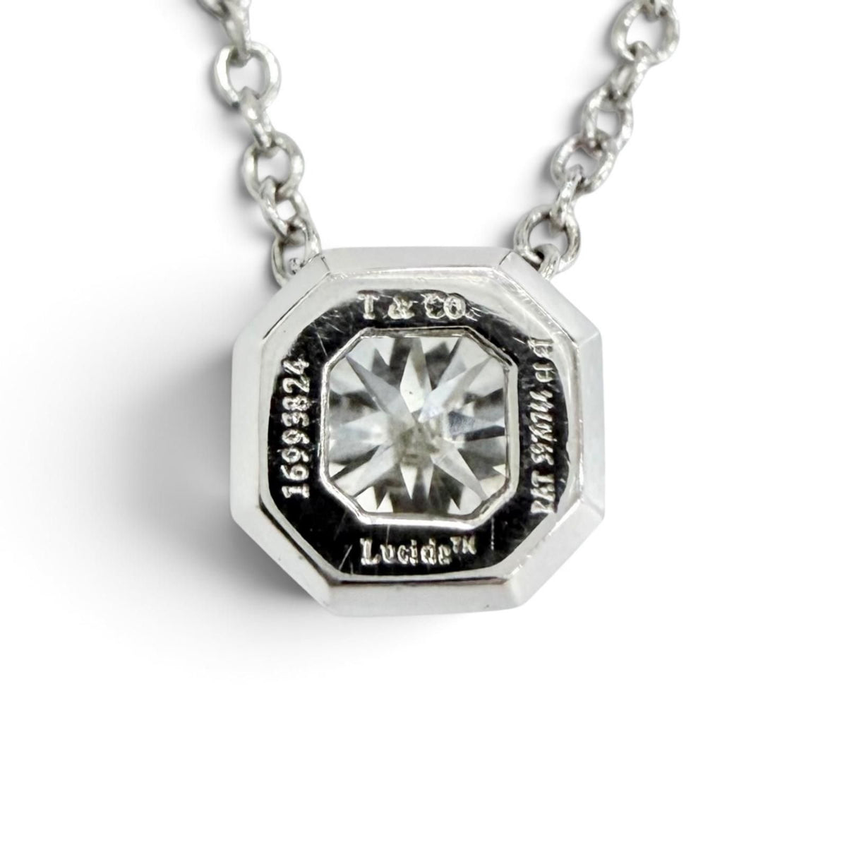 Tiffany & Co Lucida Diamond Necklace Frame Included Platinum — view 5