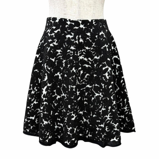 Louis Vuitton All Over Print Jacquard Mini Flare Skirt Black White