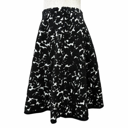 Louis Vuitton All Over Print Jacquard Mini Flare Skirt Black White — view 3