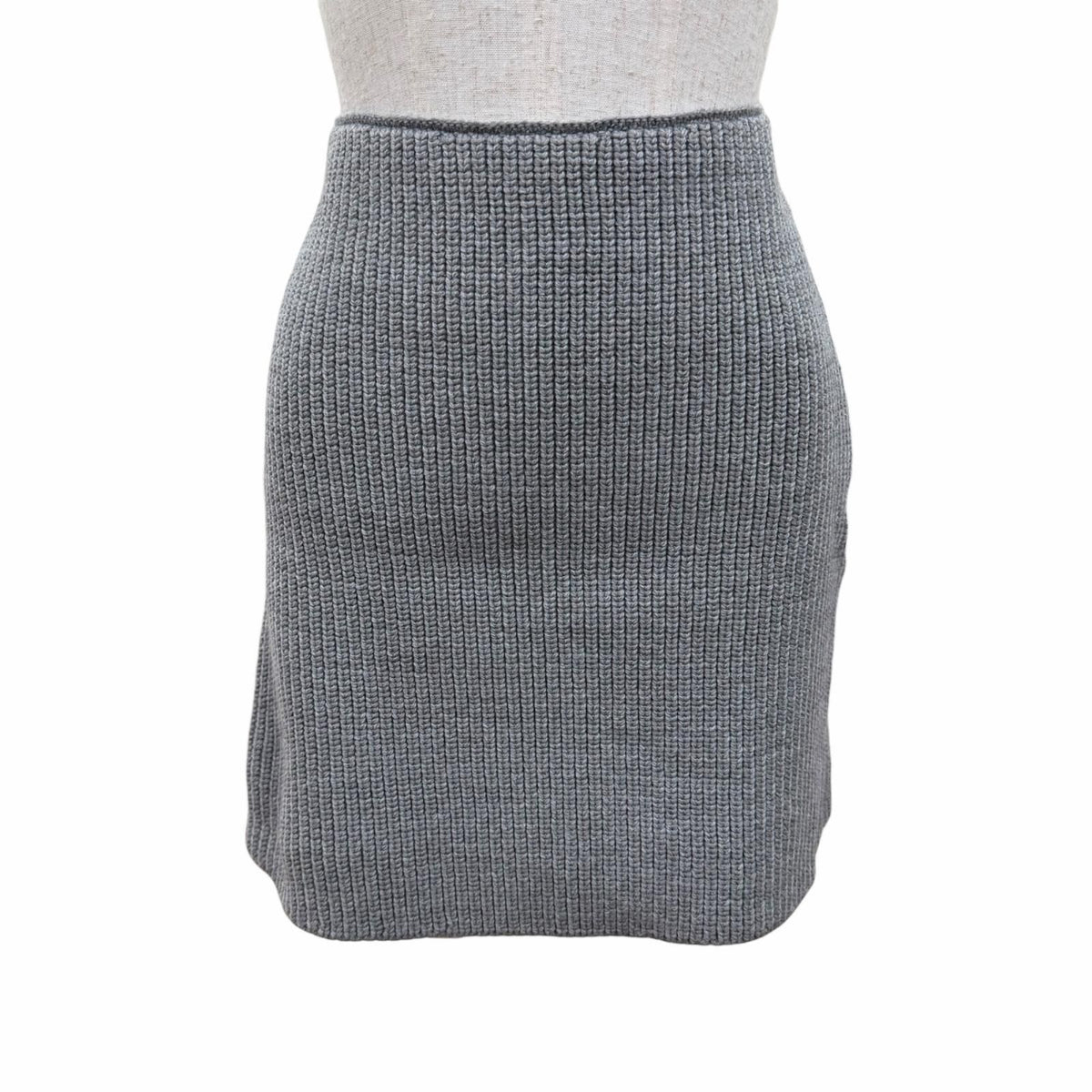 Louis Vuitton Wool LV Circle Logo Knit Mini Skirt Gray XS