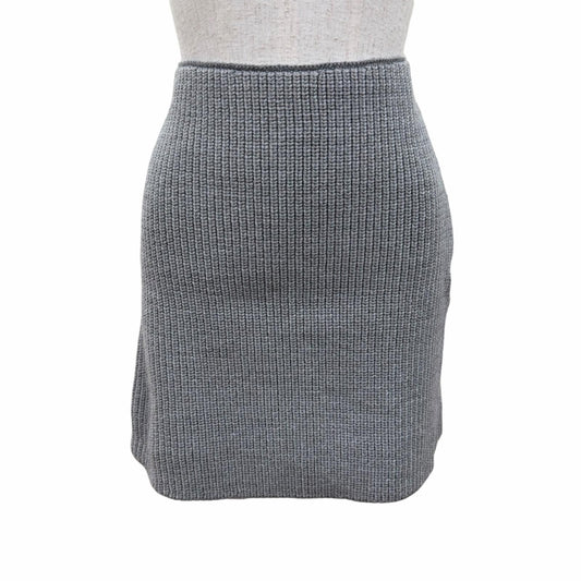 Louis Vuitton Wool LV Circle Logo Knit Mini Skirt Gray XS
