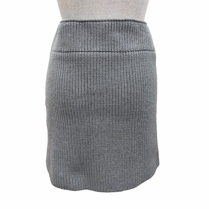 Louis Vuitton Wool LV Circle Logo Knit Mini Skirt Gray XS — view 5
