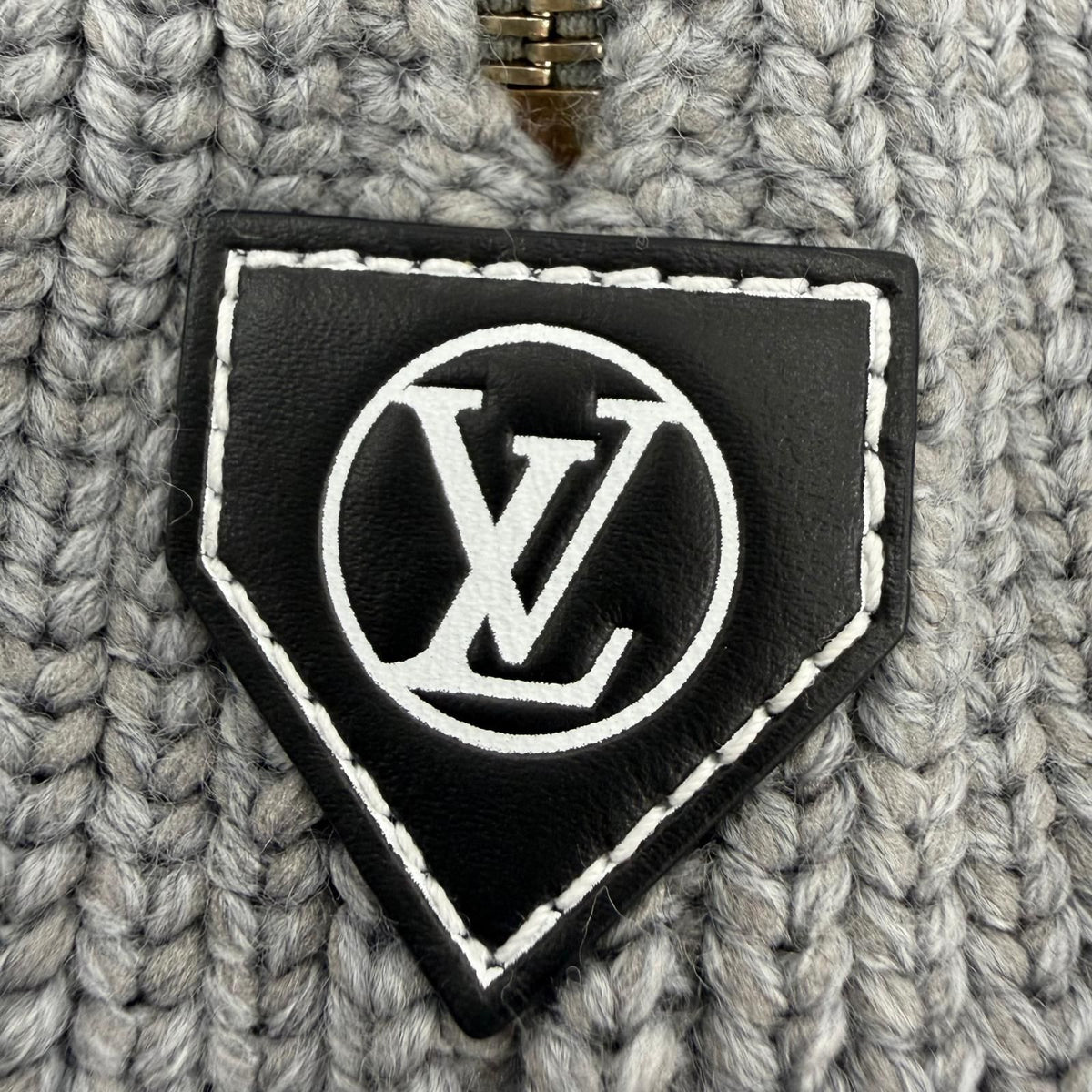 Louis Vuitton Wool LV Circle Logo Knit Mini Skirt Gray XS — view 7