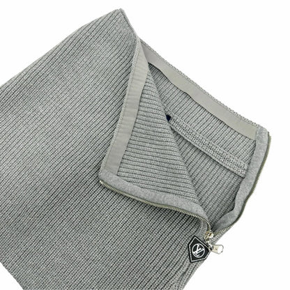 Louis Vuitton Wool LV Circle Logo Knit Mini Skirt Gray XS — view 6