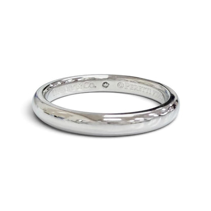 Tiffany & Co Elsa Peretti Stacking Band Ring Diamond Platinum — view 3