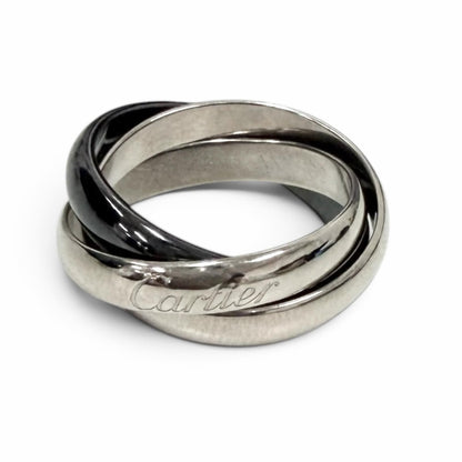 Cartier 750 Trinity Triple Ceramic Ring White Gold — view 2