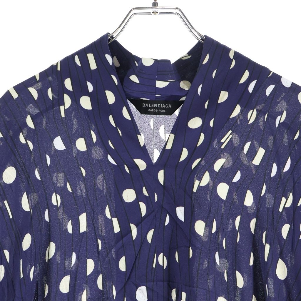 Balenciaga Dot Maxi Dress Navy — view 3