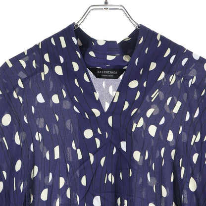 Balenciaga Dot Maxi Dress Navy — view 3