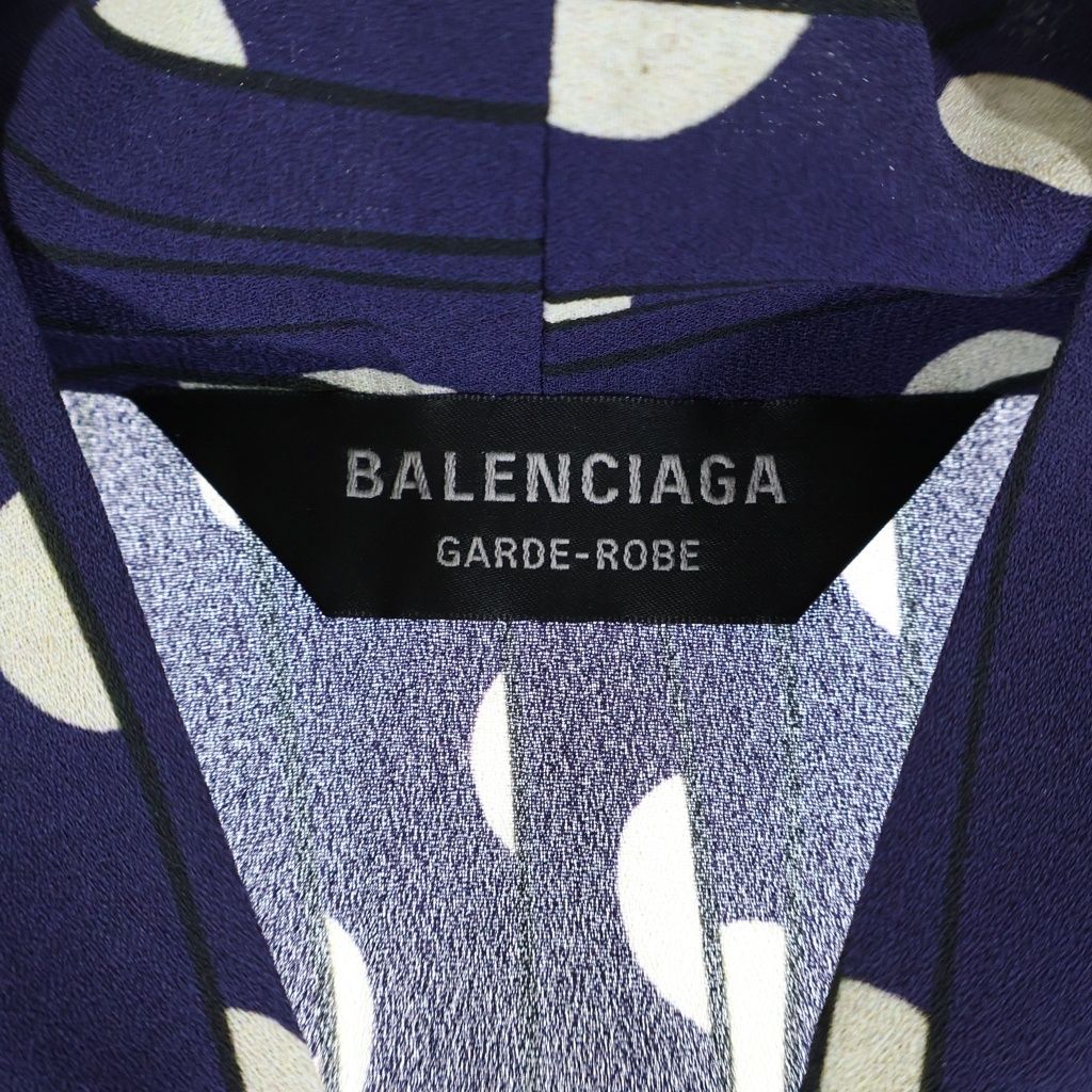 Balenciaga Dot Maxi Dress Navy — view 7