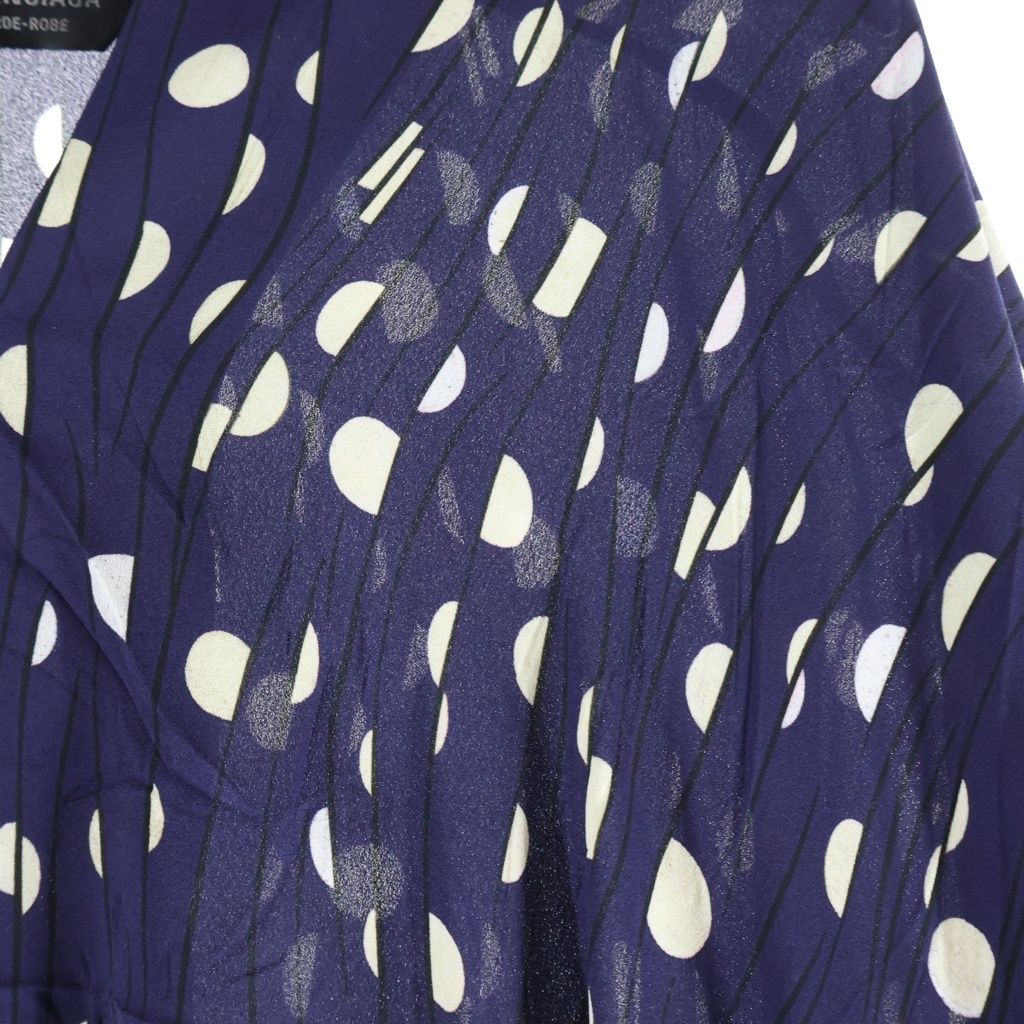 Balenciaga Dot Maxi Dress Navy — view 4