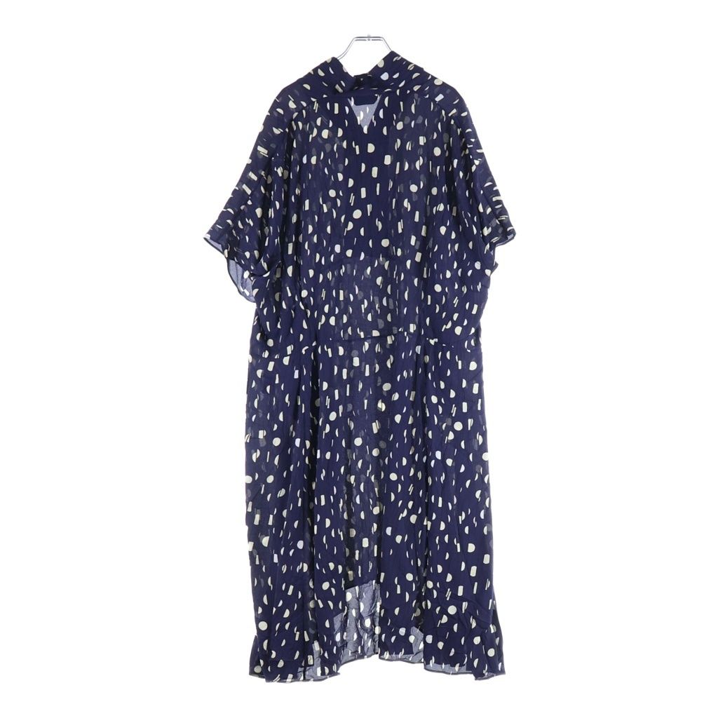 Balenciaga Dot Maxi Dress Navy — view 2