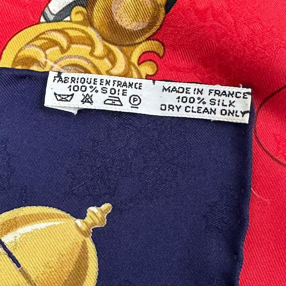 Hermes Carre 90 Plumes Et Grelots Feathers and Bells Scarf Silk Red — view 7