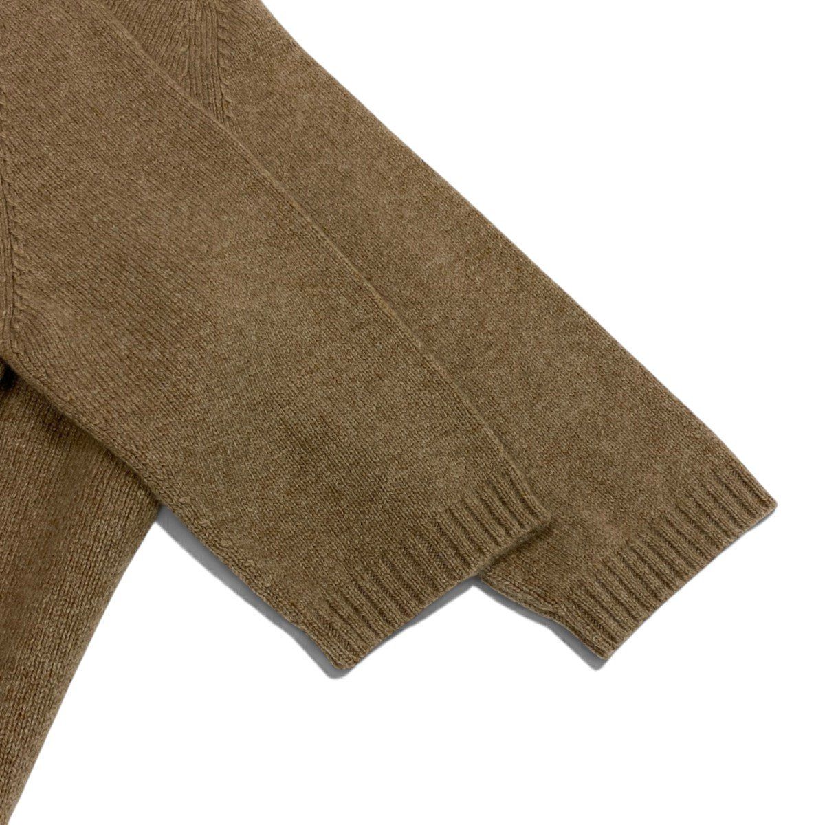 Gucci Cashmere Knit Sweater Horsebit Half Sleeve Beige L — view 6