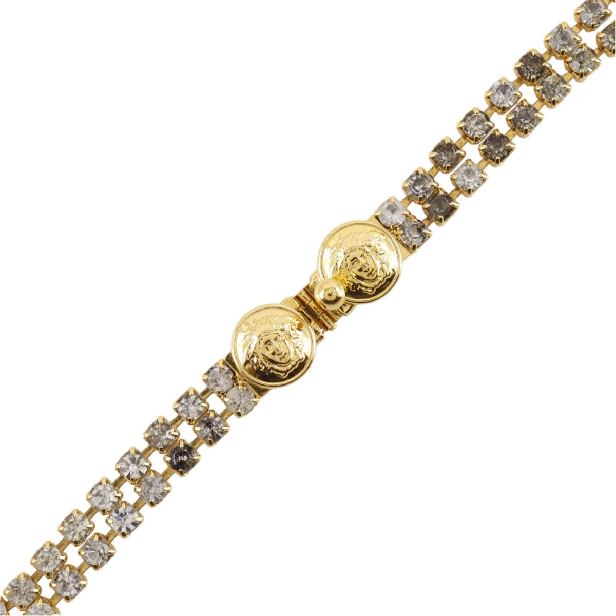 Versace Gianni Medusa Gold Plated Rhinestone Necklace — view 5