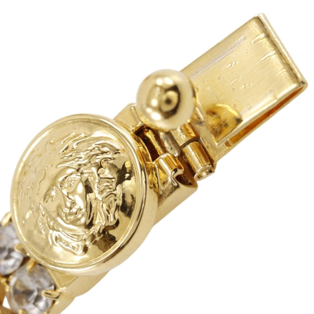 Versace Gianni Medusa Gold Plated Rhinestone Necklace — view 8