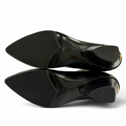 Louis Vuitton Trinity Ankle Boots LV Logo Leather Short Black — view 4