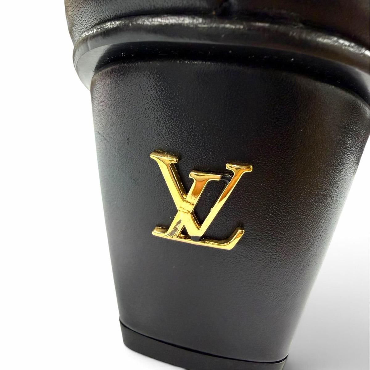 Louis Vuitton Trinity Ankle Boots LV Logo Leather Short Black — view 8