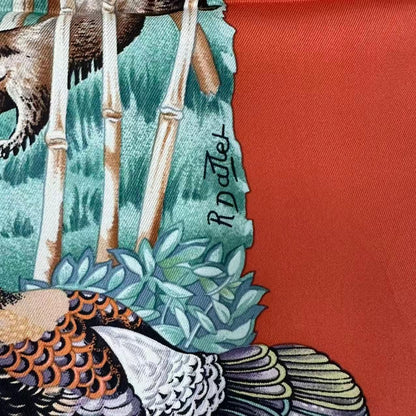 Hermes Scarf Silk Carre 90 Sichuan Orange — view 6