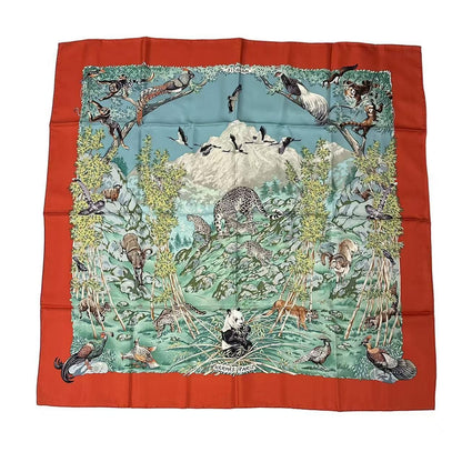 Hermes Scarf Silk Carre 90 Sichuan Orange
