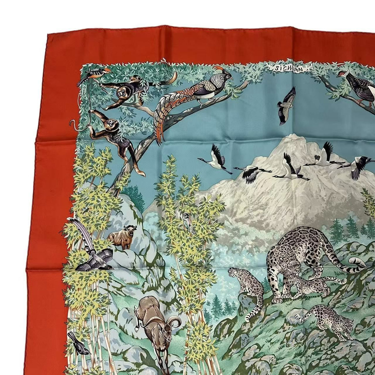 Hermes Scarf Silk Carre 90 Sichuan Orange — view 2