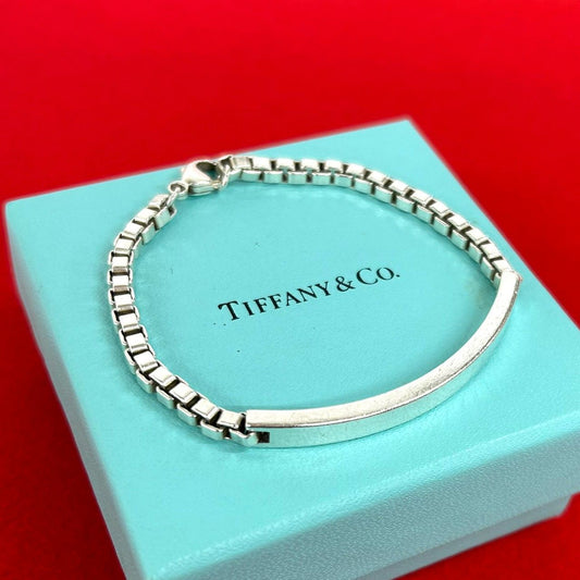 Tiffany & Co Vintage Venetian ID Bracelet 925 Sterling Silver