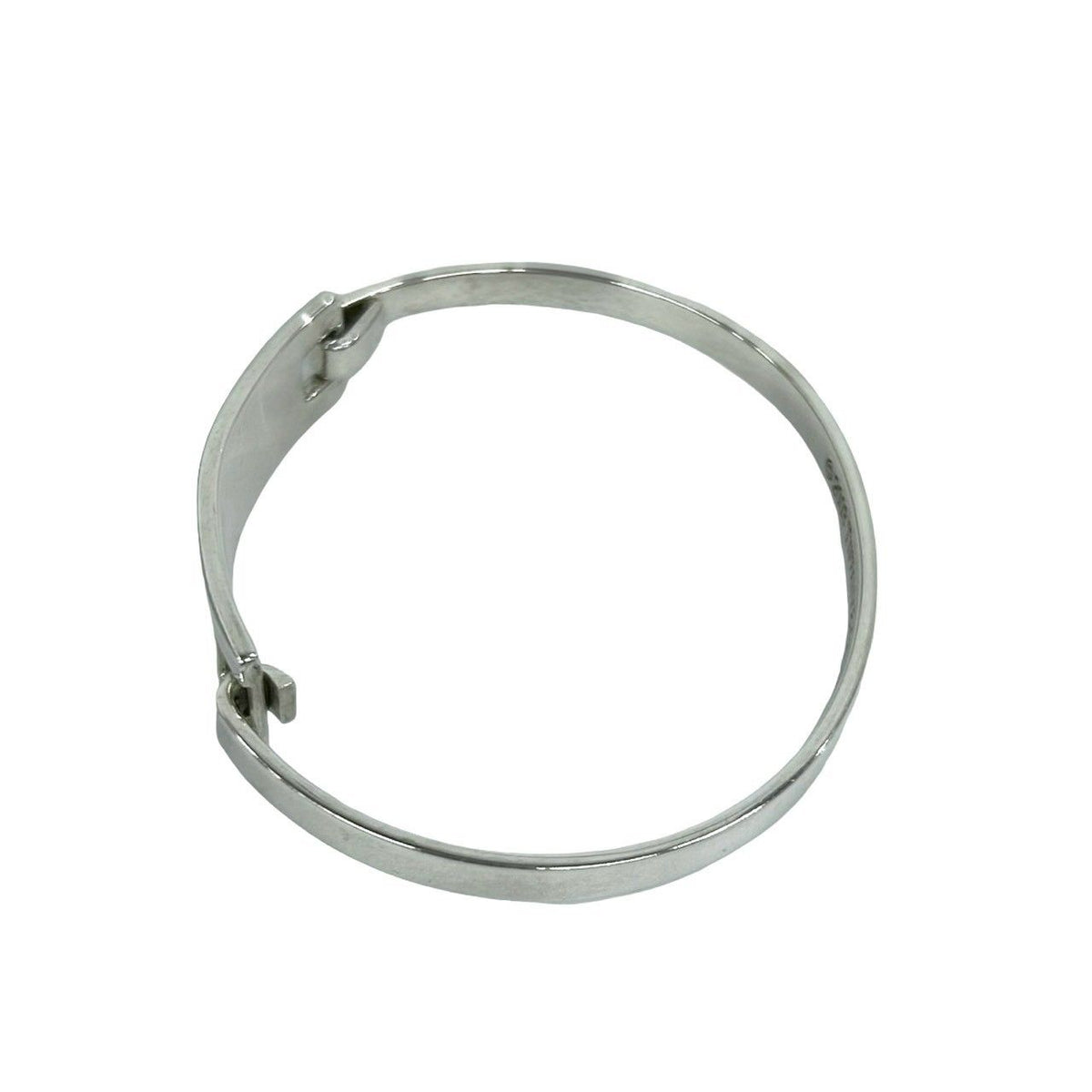 Tiffany & Co Rectangle ID Plate Bangle 925 Sterling Silver Bracelet — view 4