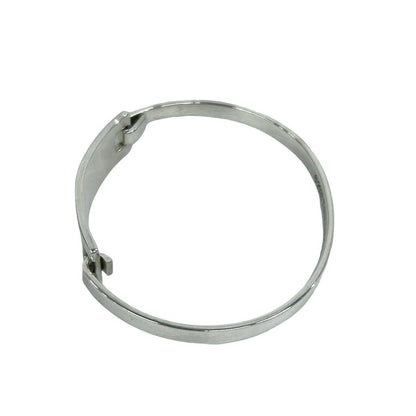Tiffany & Co Rectangle ID Plate Bangle 925 Sterling Silver Bracelet — view 4