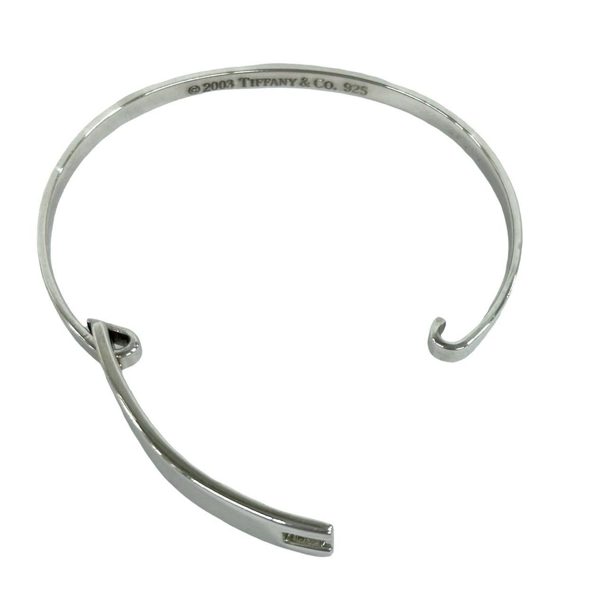 Tiffany & Co Rectangle ID Plate Bangle 925 Sterling Silver Bracelet — view 7