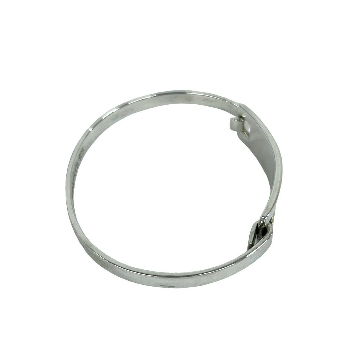 Tiffany & Co Rectangle ID Plate Bangle 925 Sterling Silver Bracelet — view 5