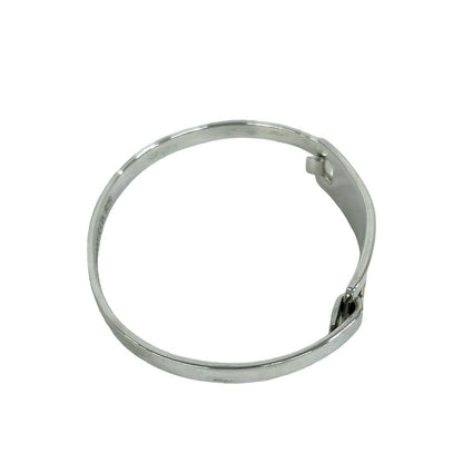 Tiffany & Co Rectangle ID Plate Bangle 925 Sterling Silver Bracelet — view 5