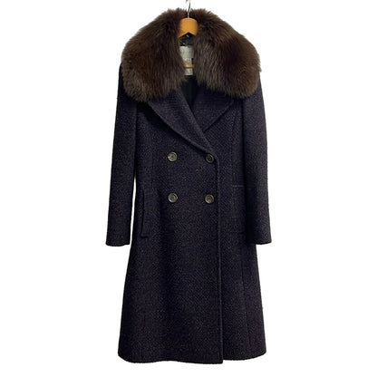 Celine Coat S Purple Long Sleeve Fall Winter 36
