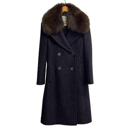 Celine Coat S Purple Long Sleeve Fall Winter 36